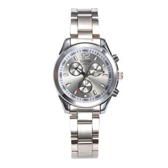 SINOBI Womens Quartz Watches Silver Case Roman Mumerals Waterproof Ladies Fashion Wrist Quartz-watch- Intl  