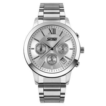 SKMEI 0097 Men's Waterproof Stainless Steel Quartz Wristwatch (Intl)  