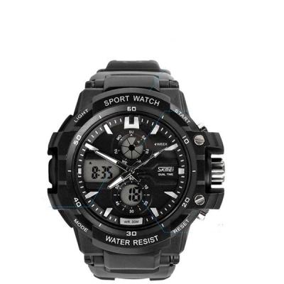 SKMEI 0990 Grenade Black-White Edition Wristwatch - Jam Tangan Pria - Rubber - Black