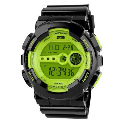 SKMEI 1026 Black Eye Black-Green Edition Wristwatch - Jam Tangan Pria - Rubber - Black-Green