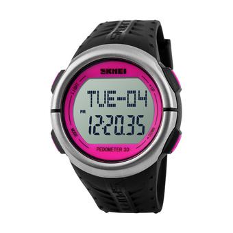 SKMEI 1058 Heart Rate Monitor Pedometer Sport Watch (Rose Red)  