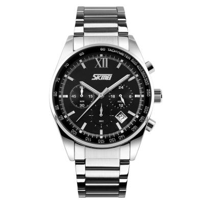 SKMEI Casual Men Stainless Strap Watch Water Resistant 30m - Hitam