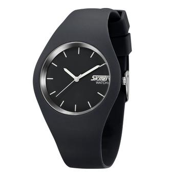 SKMEI Unisex Lovers Waterproof Silicone Strap Wrist Watch -Grey 9068  