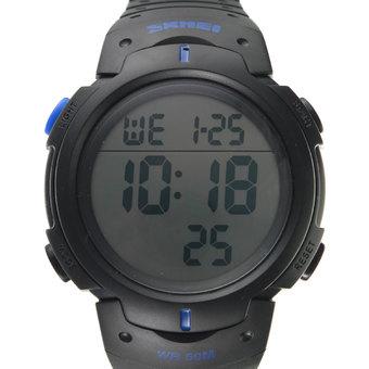 SKMEI Waterproof LED Light Digital Date Alarm LCD Wrist Watch Men Women Sports  