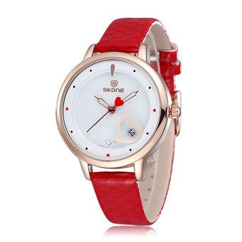 SKONE Brand Fashion Casual Watches Clocks And Watches Relogios Femininos Watch Women-Red  
