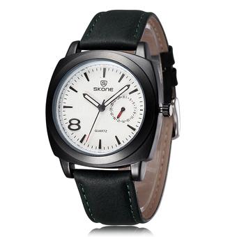 SKONE Brand men Genuine Hand Real Small Date Dial Watches date calendar displaying Quartz Watch white (Intl)  