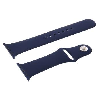 SUNSKY High-performance Longer Rubber Sport Watchband with Pin-and-tuck Closure for Apple Watch Sport 38mm(Dark Blue)  