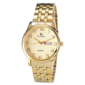 Saint Costie - Jam Tangan Pria - Body Gold - Gold Dial - Stainless steel band - SC-RT-5399G-Gold  
