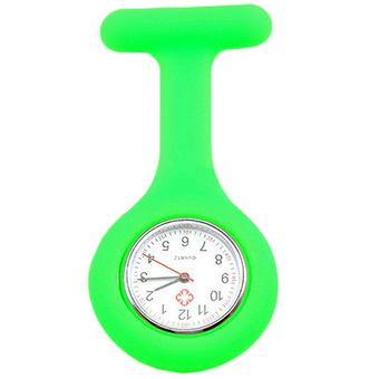 Sanwood Cute Silicone Nurse Watch Brooch Quartz Watch Green (Intl)  