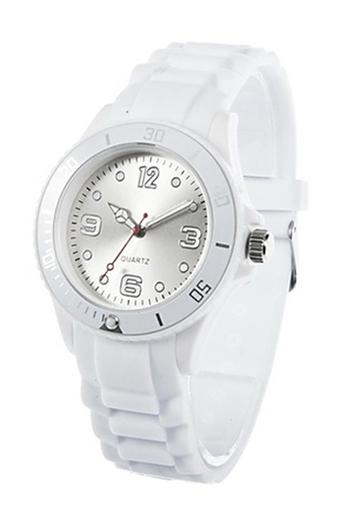 Sanwood Jam Tangan Wanita - Putih - Strap Silikon - Wrist Watch  