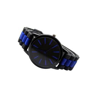 Sanwood Unisex Silicone Band Jelly Gel Quartz Sports Wrist Watch Dark Blue  