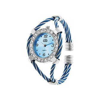 Sanwood Women's Classic Steel Bracelet Quartz Watch Blue  