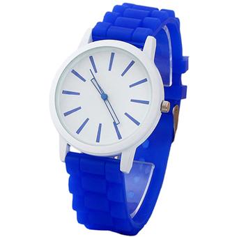 Sanwood Women's Silicone Rubber Sports Quartz Wrist Watch Blue (Intl)  
