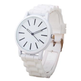 Sanwood Women's Silicone Rubber Sports Quartz Wrist Watch White (Intl)  