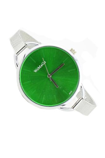 Sanwood Women's Stainless Steel Strap Wrist Watch Green  