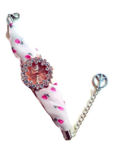 Scarf Diamond Watch Rose Pink - Jam Tangan Wanita