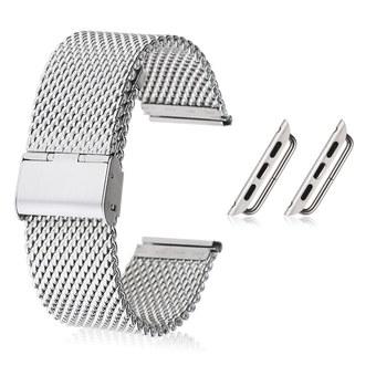 Silver Stainless Steel Watch Band Strap Adapter For Apple Watch iWatch 38mm/42mm 38mm  