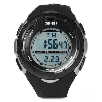 Skmei 1025 Sports Military LED Watch Week Alarm Date Stopwatch 5ATM Water Resistant (Size:S) (Intl)  