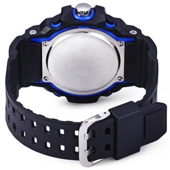 Skmei 1029 5ATM Water Resistant LED Dual Movement Sports Watch Blue (Intl)  