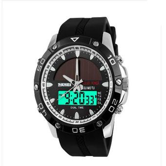 Skmei 1064 Power Digital Electronic Watches Men Sport Wristwatch Silver  