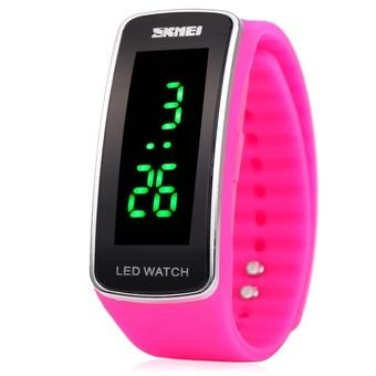 Skmei 1119 LED Light Sports Watch Silicone Strap Unisex Wristwatch Water Resistance - Intl  
