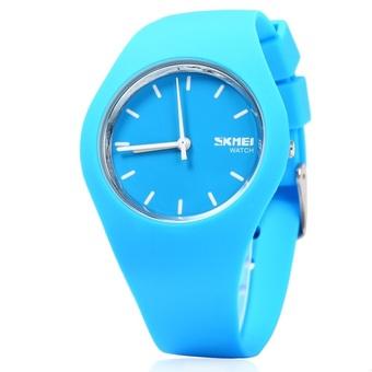 Skmei 9068 Sport Quartz Watch Silicon Strap Wristwatch for Men Women (BLUE) - Intl  