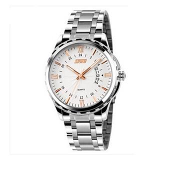 Skmei 9069 Men Stainless Steel Waterproof Quartz Wristwatch (Intl)  