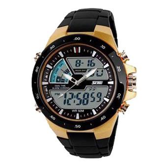 Skmei Brand Man Sports Watches Men Relojes LED Digit Watch Relogio Masculino Fashion Casual Quartz Army Military Men Wristwatch (Gold) (Intl)  