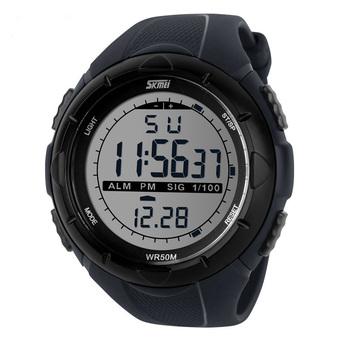 Skmei Brand Men LED Digital Military 50M Dive Swim Dress Sports Watches Fashion Outdoor Wirstwatch 1025?Grey? (Intl)  