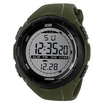 Skmei Brand Men LED Digital Military 50M Dive Swim Dress Sports Watches Fashion Outdoor Wirstwatch 1025?Green) (Intl)  