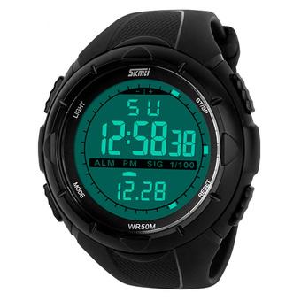 Skmei Brand Men LED Digital Military 50M Dive Swim Dress Sports Watches Fashion Outdoor Wirstwatch 1025?Black? (Intl)  