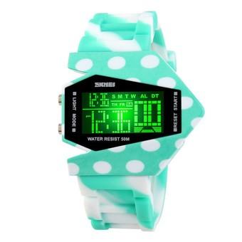 Skmei Camouflage Airplane Men Women Sports Waterproof Digital Watch LED Colorful Light Unisex Wristwatch(#7) (Intl)  