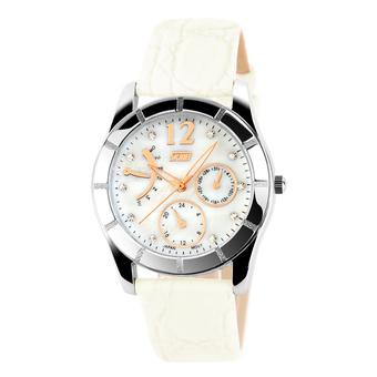 Skmei Female Leather Strap Wrist Watch - White 6911 (Intl)  