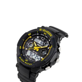 Skmei S-Shock Analog and Digital Sports LED Watch Yellow color (Intl)  