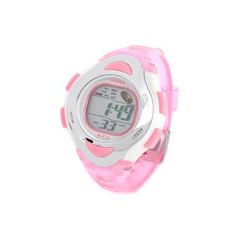 Sport Rubber Band Digital Waterproof Wrist Watch w/ Alarm + Snooze 1 x 626 (Pink)  