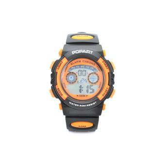 Sports Diving Wrist Watch with EL Backlit/Week/Stopwatch/Alarm Clock 1 x CR2016 (Black)  