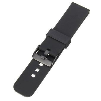 Sports Silicone Watch Band Strap For Pebble Time Samsung Galaxy R380 Smart Watch Black (Intl)  