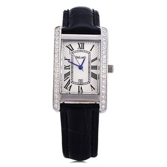 Stainless Steel Diamond Women Quartz Watch (Black) (Intl)  