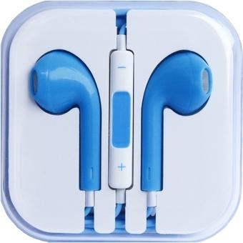 Stereo Earphone with Remote and Mic for Apple iPhone iPod (Sky Blue)- Intl  