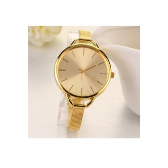 Sunwonder Fashion Luxury Gold/Silver Quartz Lady Women Wrist Watch (Golden) (Intl)  