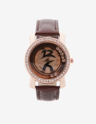 Super Watch Jam Tangan Wanita Pretty Crystal - Cokelat