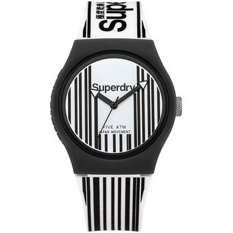 Superdry - Jam Tangan Wanita - Putih/Hitam - Karet - SYL173B  