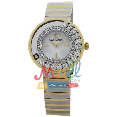 Swarovski Lovely Crystals White 1187022 Jam tangan wanita Rantai kombinasi - Gold