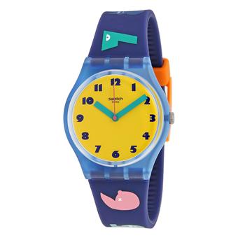 Swatch Jam Tangan Wanita-GN242 1,2,3 SOLEIL-Biru  