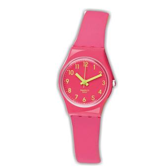 Swatch Jam Tangan Wanita-Merah Muda-Strap Karet-LP131  