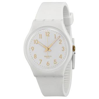 Swatch - Jam Tangan Wanita - Putih-Putih - Rubber Putih - GW164  