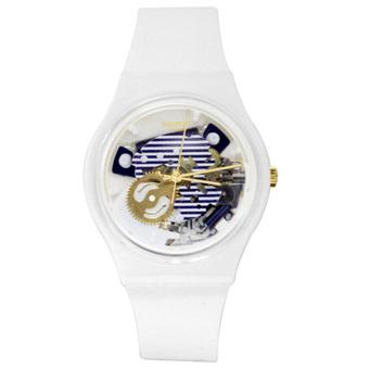 Swatch Jam Tangan Wanita - Putih - Strap Rubber Putih - GW169  
