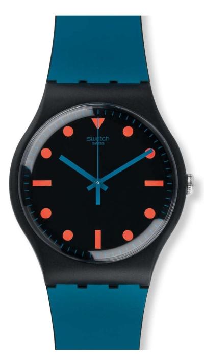 Swatch SUOB121 jam tangan pria karet 42mm-biru