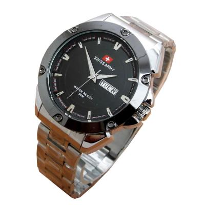 Swiss Army SA5088 Watch Jam Tangan Pria - Silver-Hitam