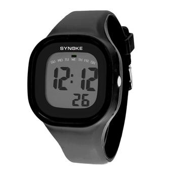 Synoke 66896 Women Waterproof Sport Watch Cool Fashion Digital Wristwatch Black - Intl  